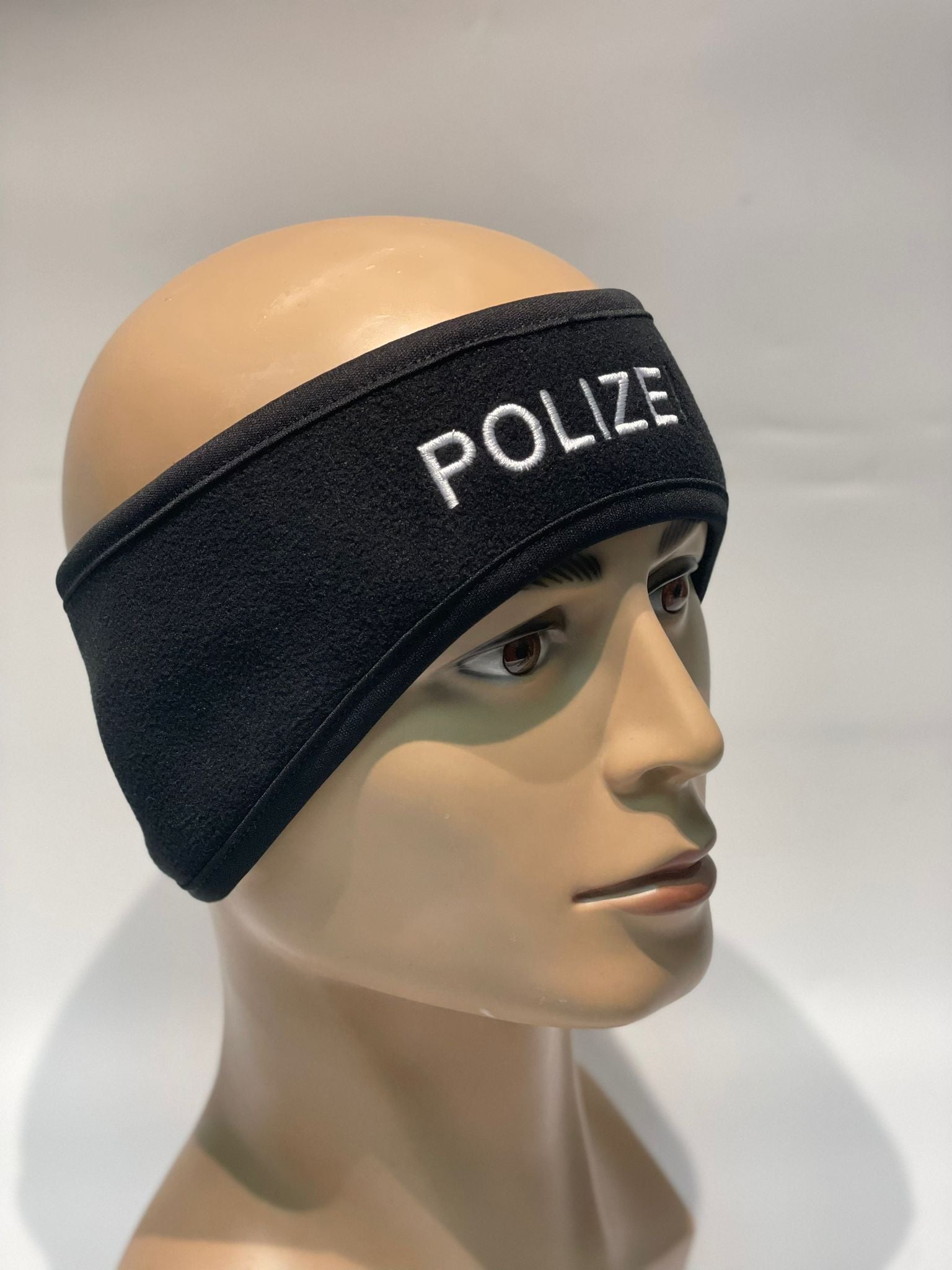Polizei-Stirnbänder mit gestickten Schriftzug – Fleece aus 100% Polyester