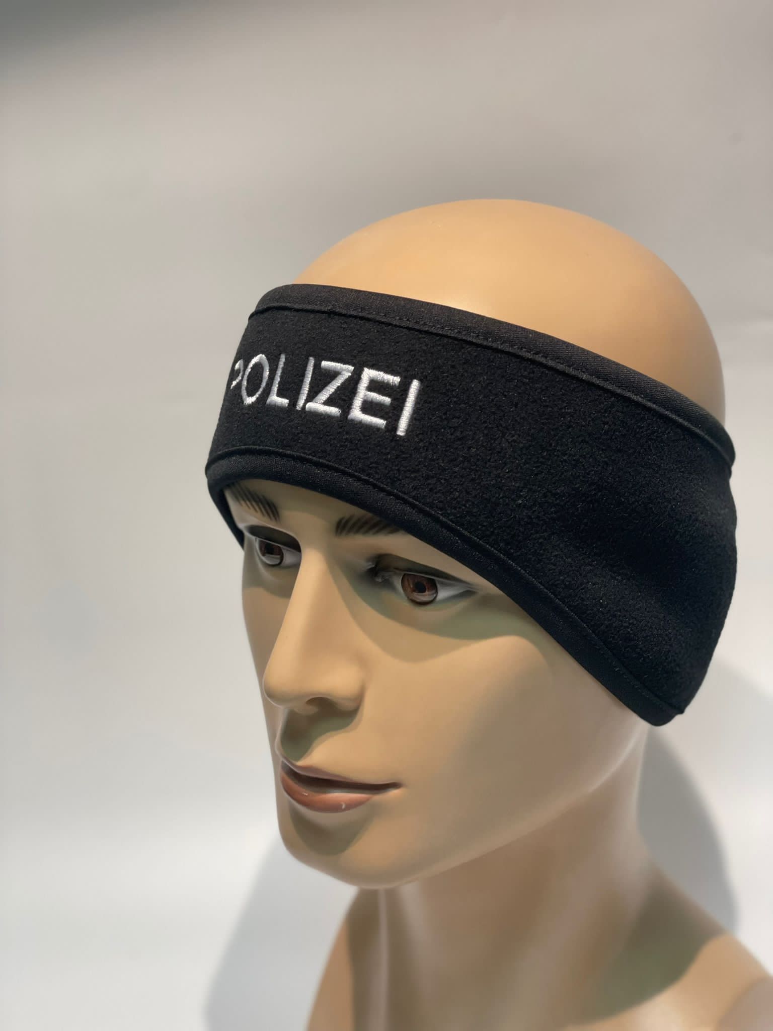 Polizei-Stirnbänder mit gestickten Schriftzug – Fleece aus 100% Polyester