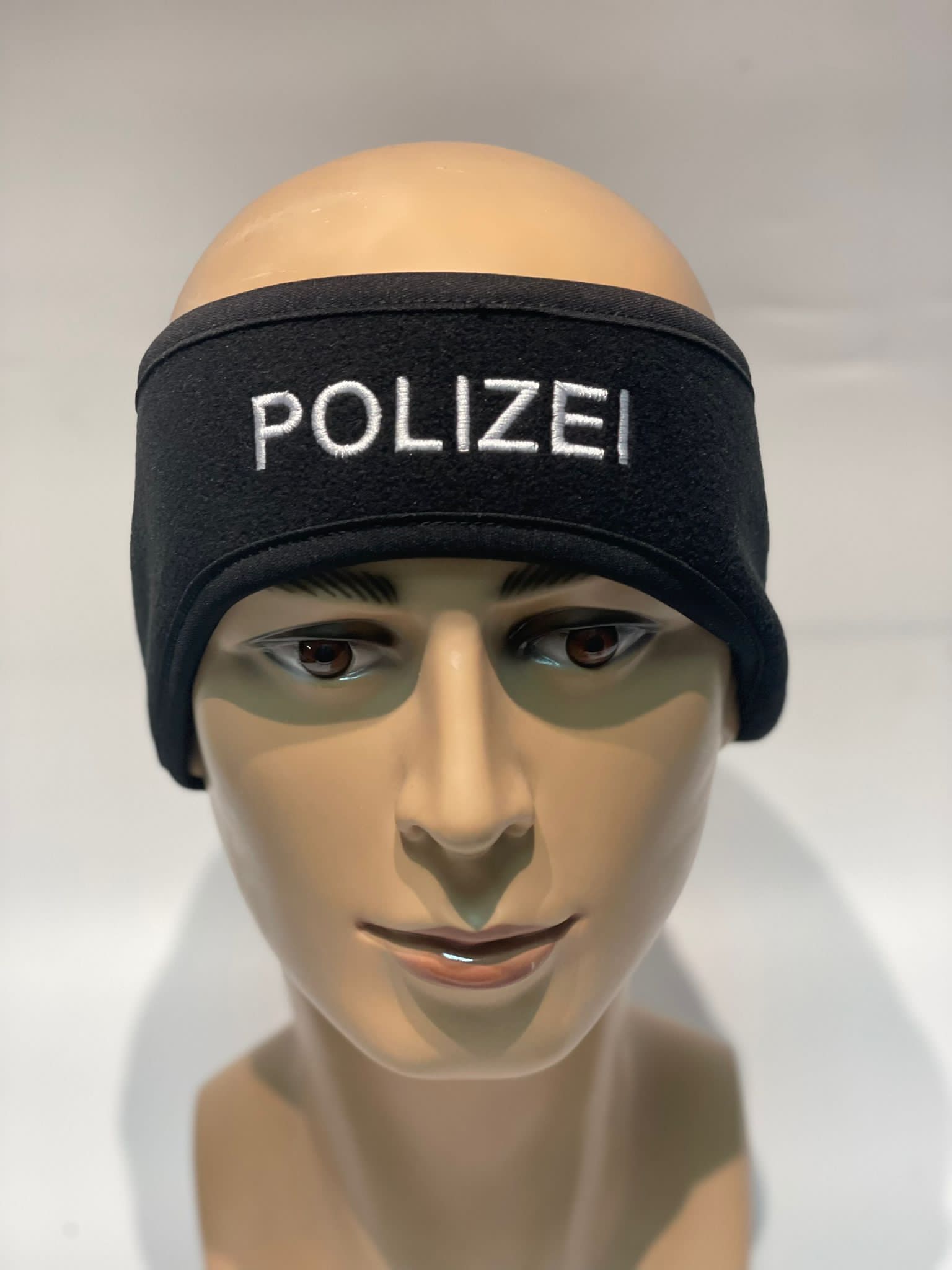 Polizei-Stirnbänder mit gestickten Schriftzug – Fleece aus 100% Polyester