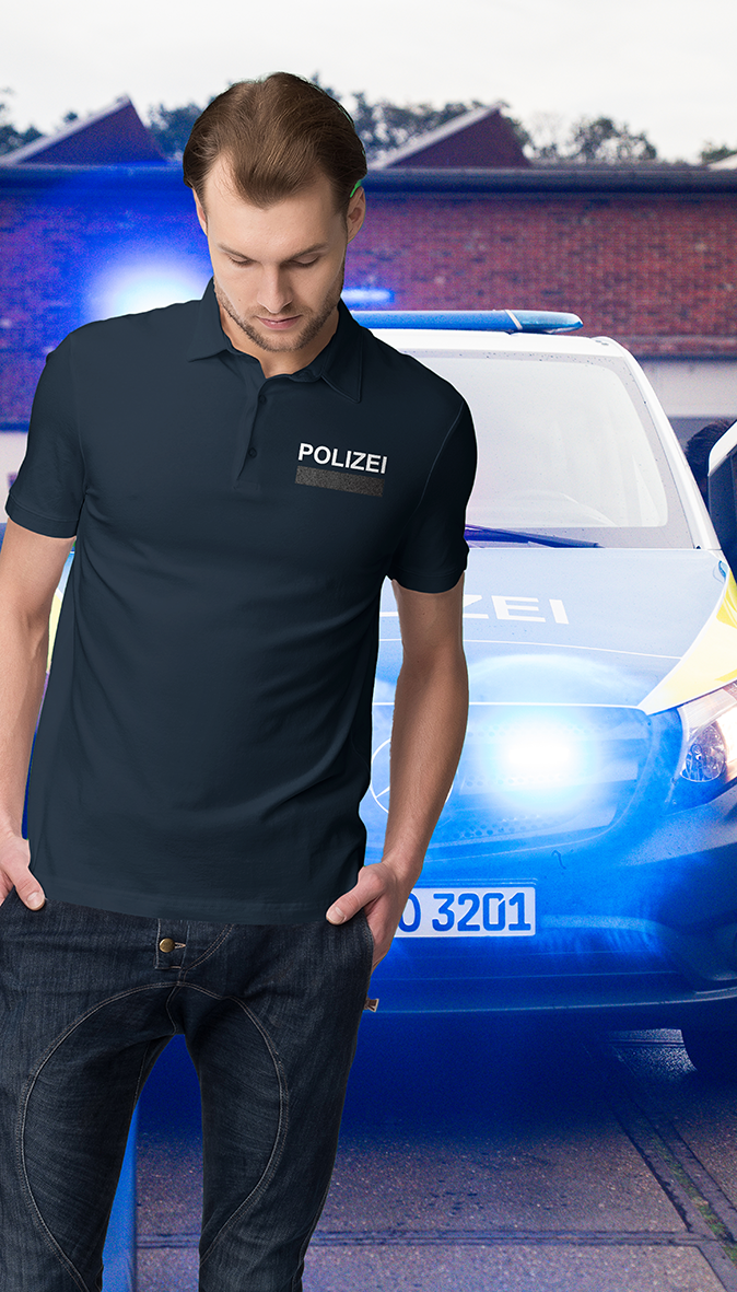 Polizei-Polo-Shirts Kurz