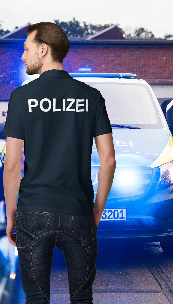 Polizei-Polo-Shirts Kurz